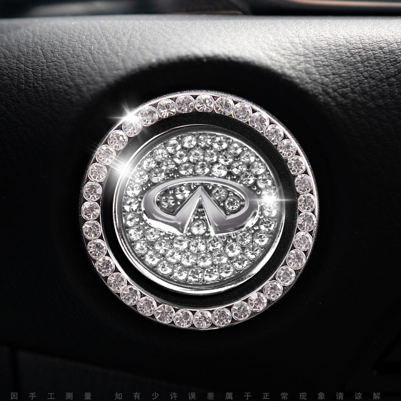 Luxury Crystal Car Starter Button Ring Cover