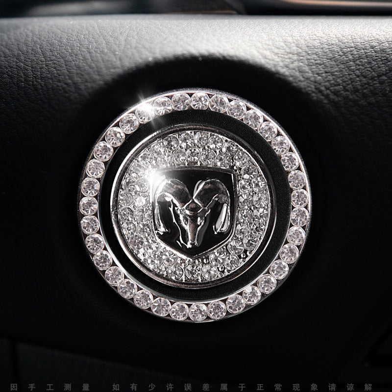 Luxury Crystal Car Starter Button Ring Cover