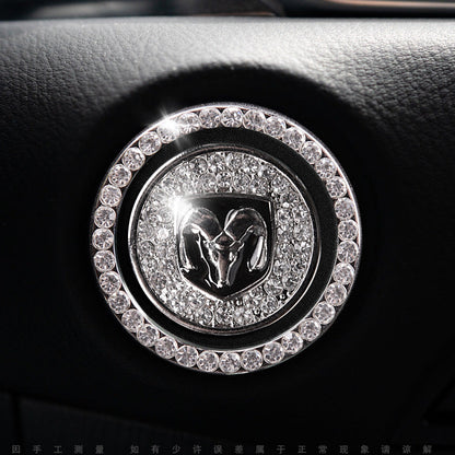 Luxury Crystal Car Starter Button Ring Cover