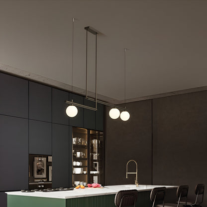 Modern Glass Linear Pendant Light Fixture