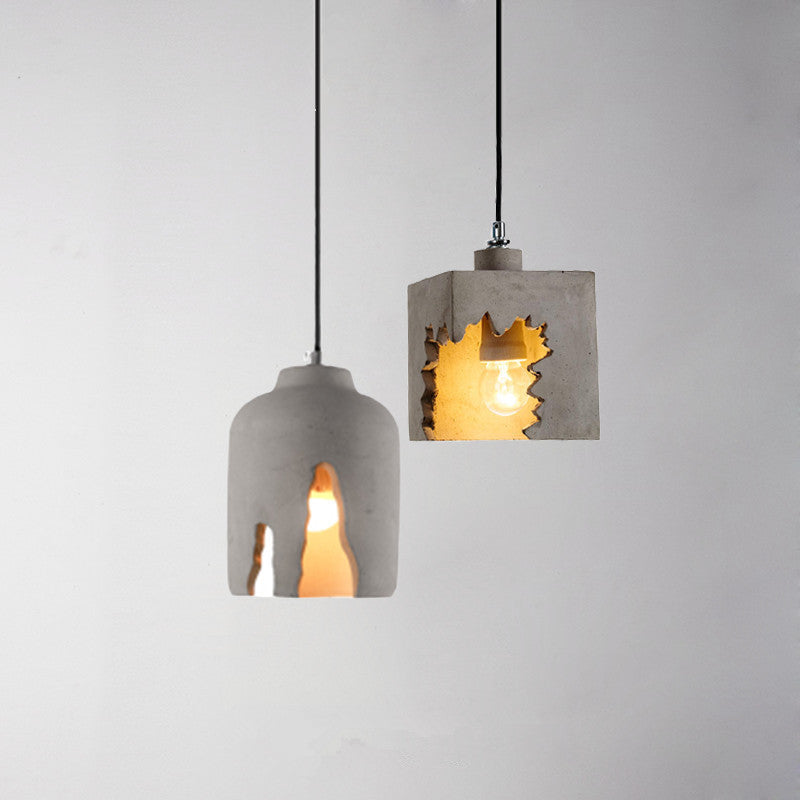Modern Concrete Pendant Light in Nordic Style