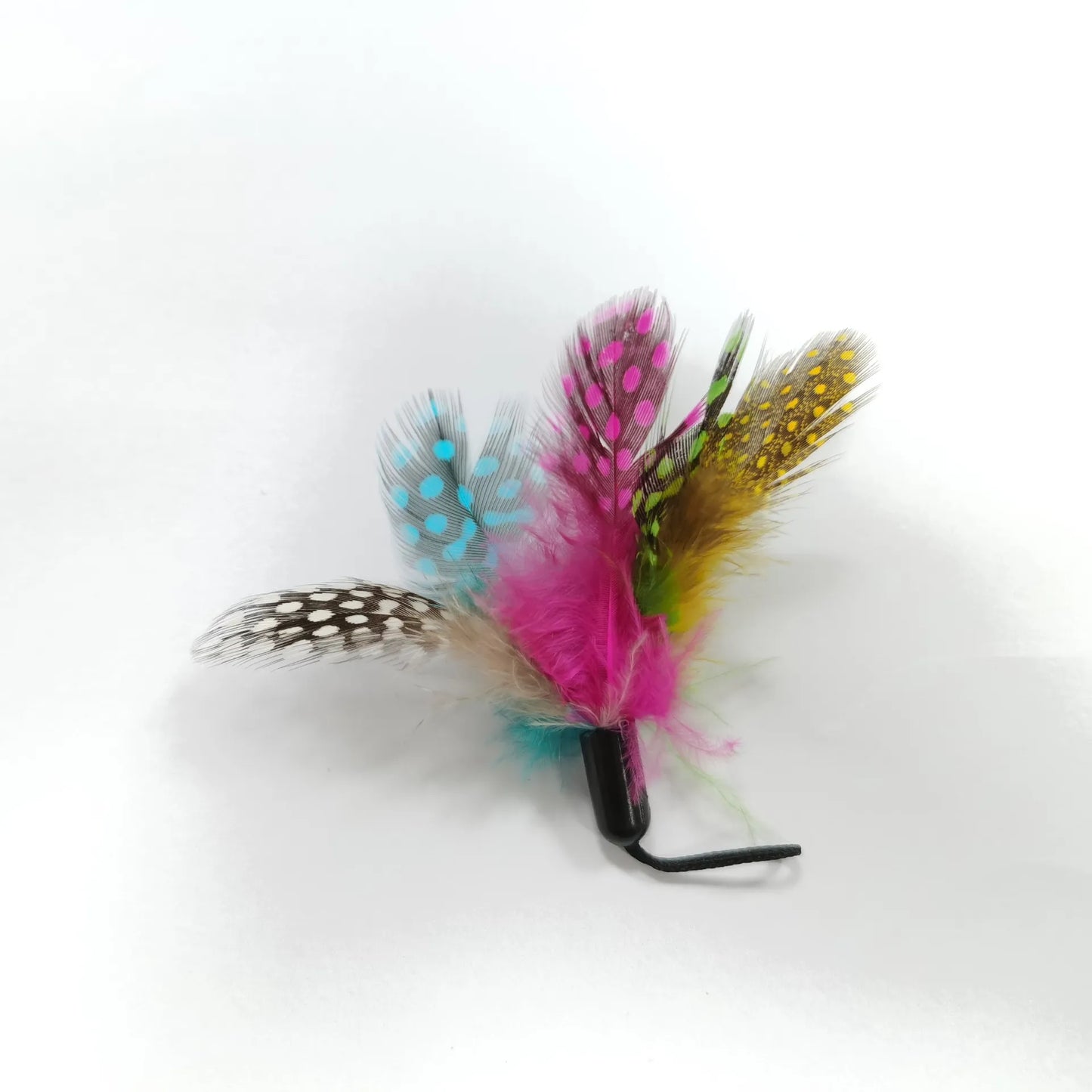 Fun Feather Teaser Cat Toy with Real Bird Motion