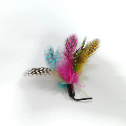 Fun Feather Teaser Cat Toy with Real Bird Motion