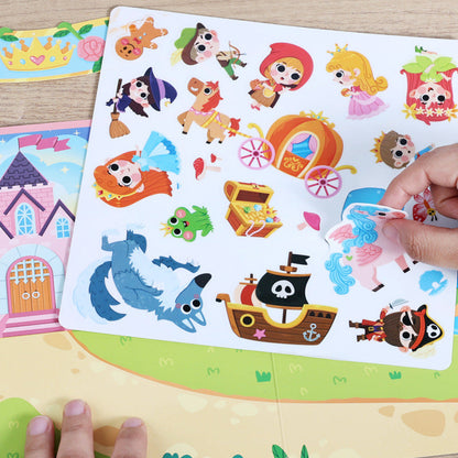 Washable Educational Sticker Books with Fun Themes