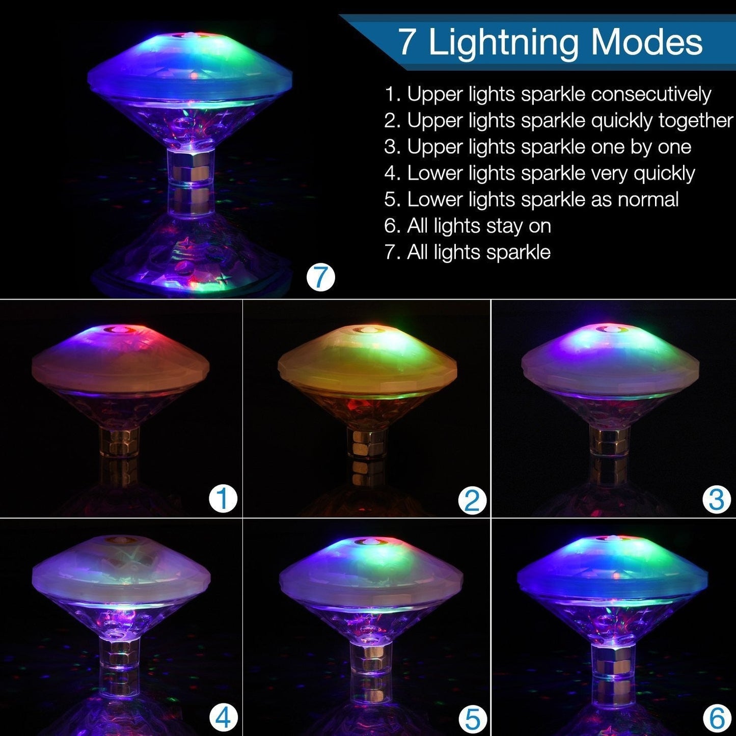 Colorful Solar Powered Pool Float Light Decoration