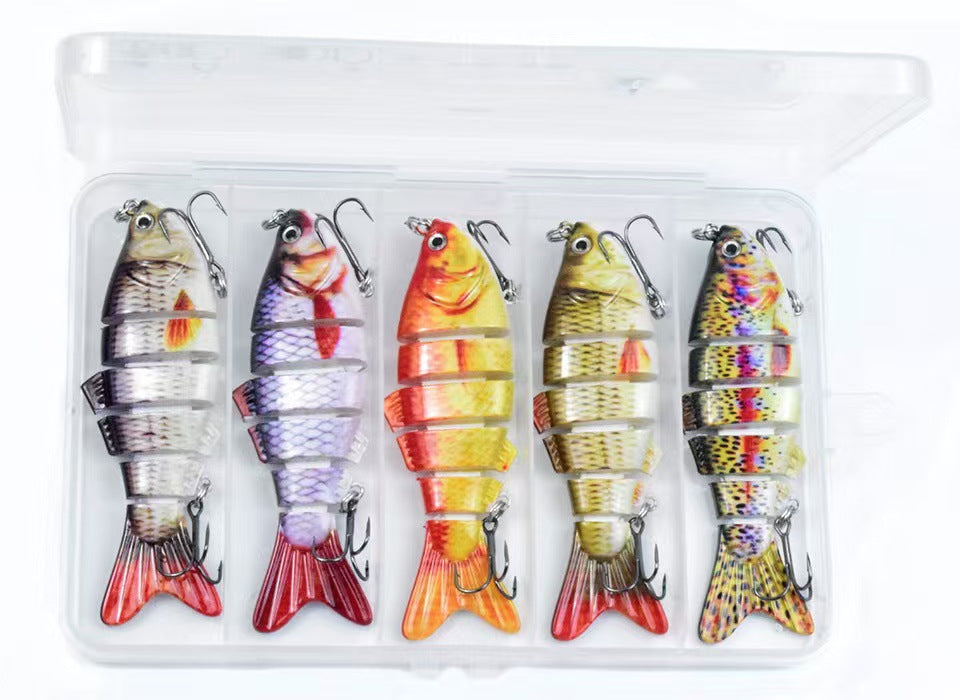 Realistic 6-Part Artificial Fishing Baits