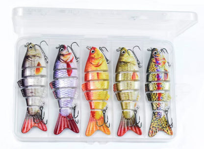 Realistic 6-Part Artificial Fishing Baits