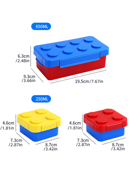 Fun Colorful Kids Brick Lunch Box - Fesara