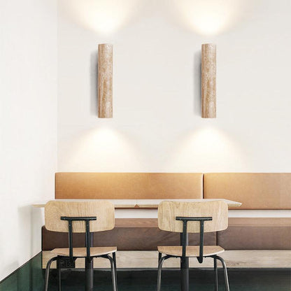 Natural Stone Wall Light in Simple Tube Design