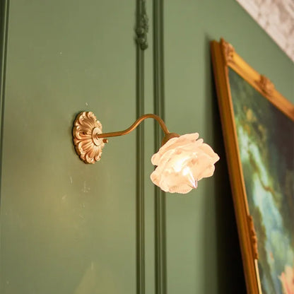 Classic Floral Glass Wall Lamp