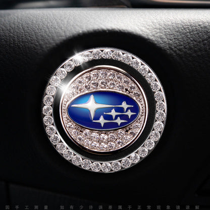 Luxury Crystal Car Starter Button Ring Cover