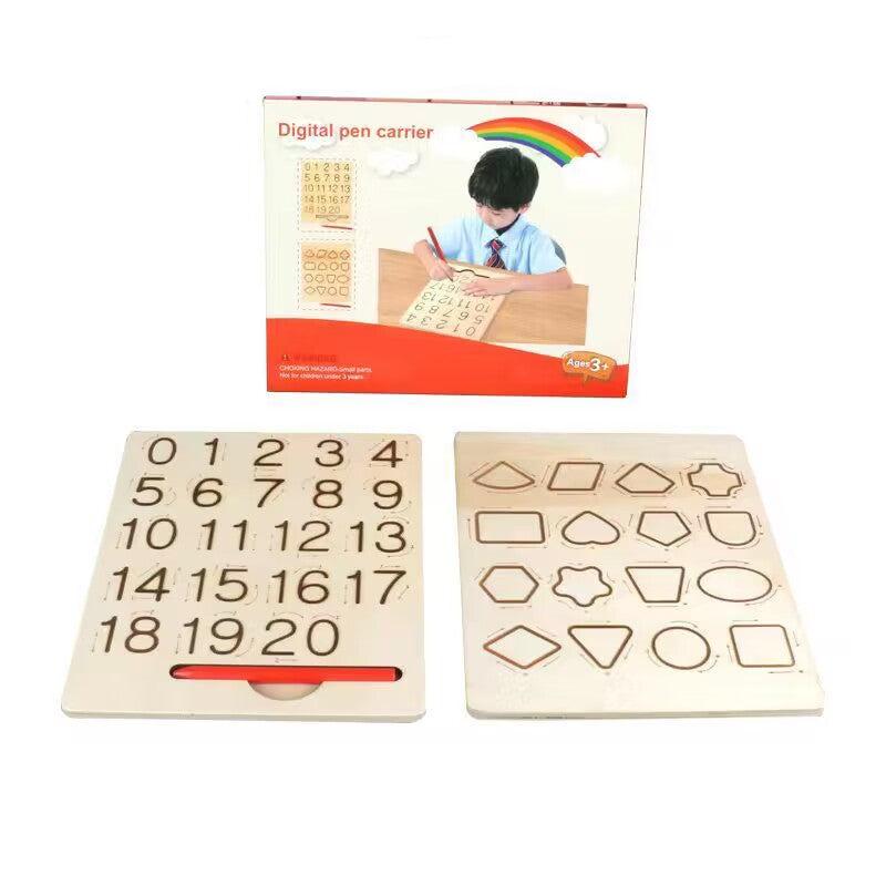 Learning Wooden Number Letter Board - Fesara