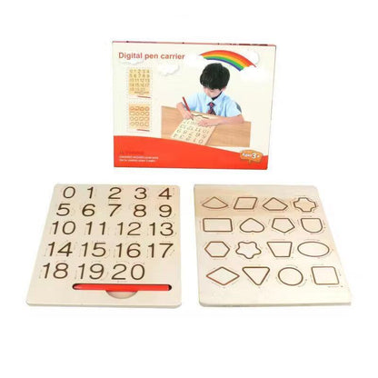 Learning Wooden Number Letter Board - Fesara
