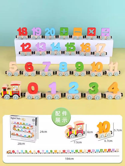 Wooden Educational Toy Train Set