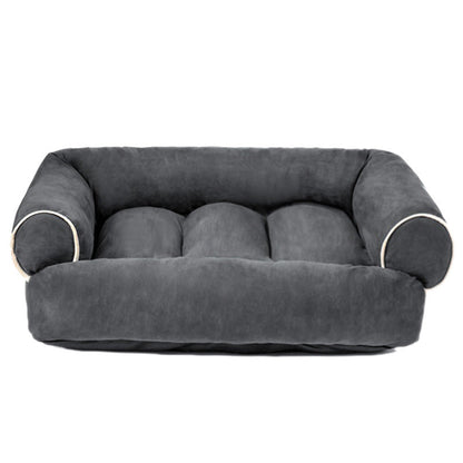 Plush Dog Bed with Removable Cover - Supportive Pet Mattress