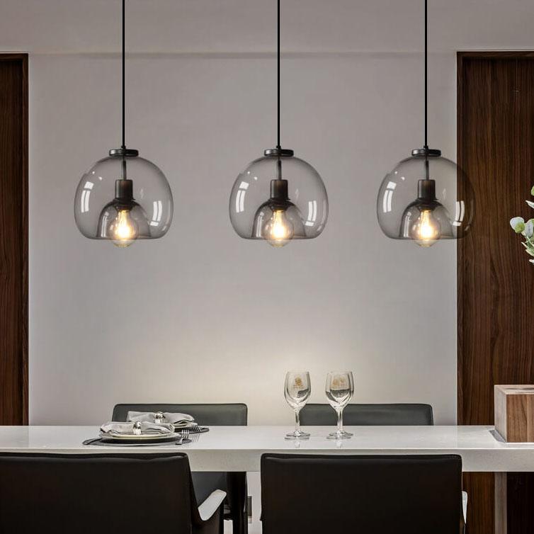 Simple Clear Glass Pendant Light Fixture