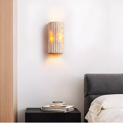 Contemporary Stone Outdoor LED Wall Lamp