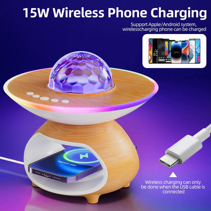 Colorful LED Wireless Charger Table Lamp