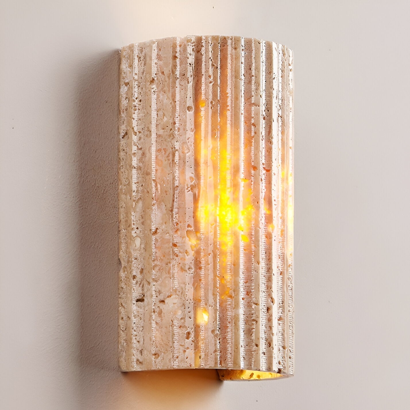 Contemporary Stone Outdoor LED Wall Lamp