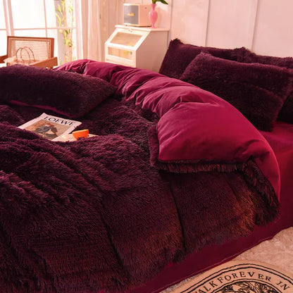 Soft Velvet Bedding Set with Pillow