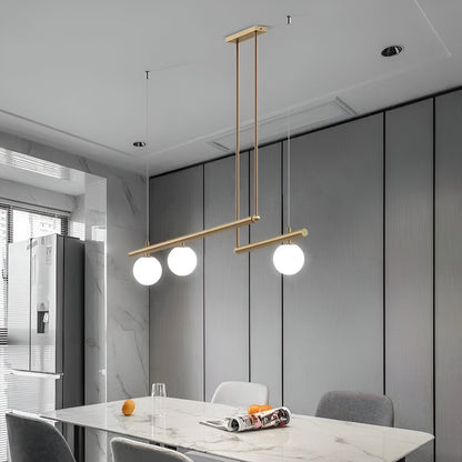Modern Glass Linear Pendant Light Fixture