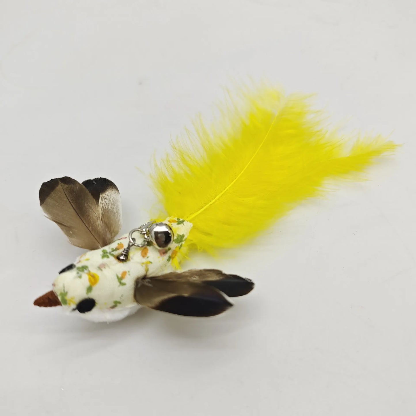 Fun Feather Teaser Cat Toy with Real Bird Motion