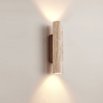 Natural Stone Wall Light in Simple Tube Design