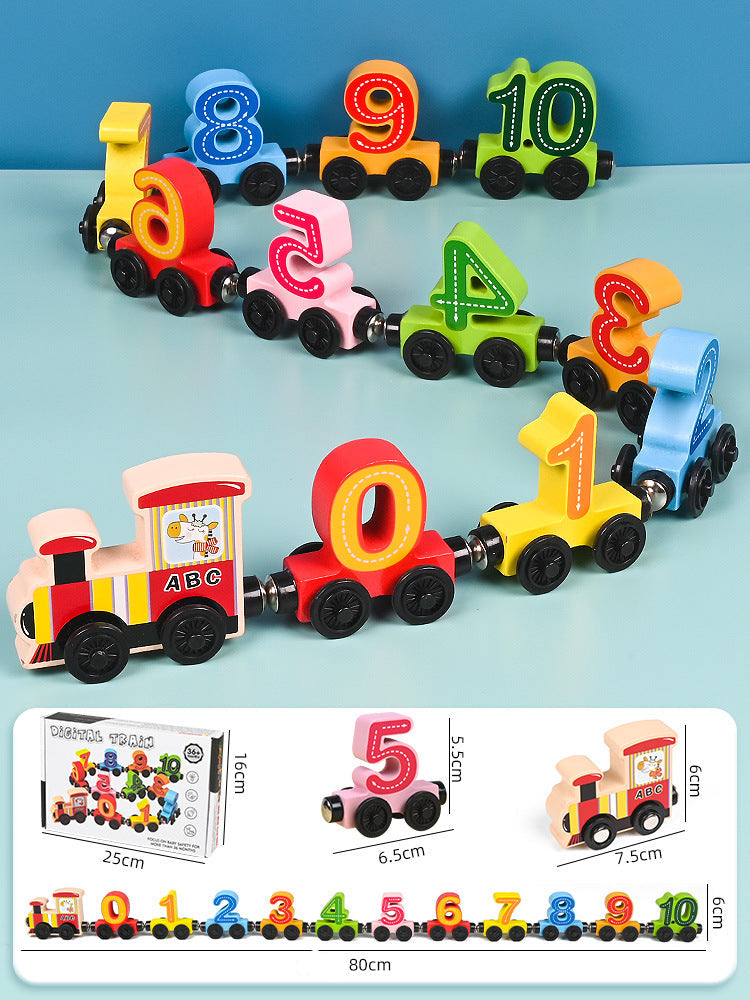 Wooden Educational Toy Train Set - Fesara