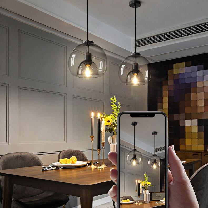 Simple Clear Glass Pendant Light Fixture