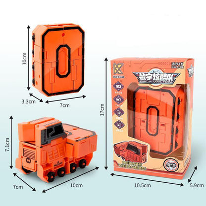 Fun Folding Number Car Toy Set
