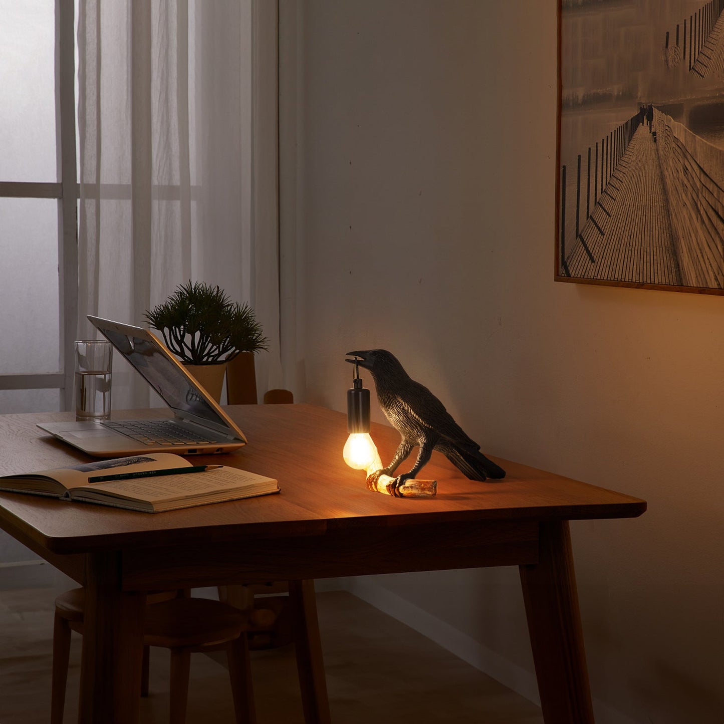 Compact Bird themed Desk Table Lamp for Bedroom