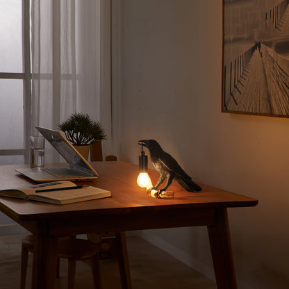 Compact Bird themed Desk Table Lamp for Bedroom