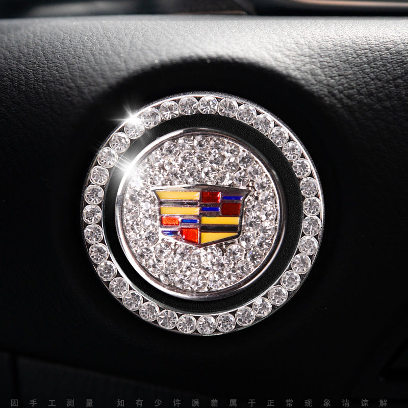 Luxury Crystal Car Starter Button Ring Cover