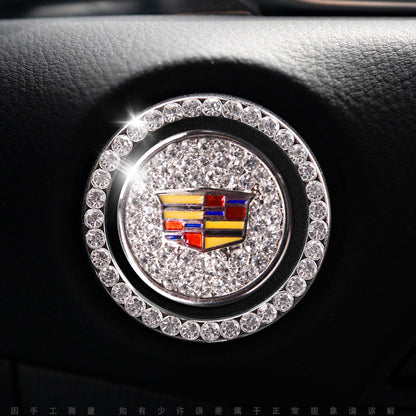 Luxury Crystal Car Starter Button Ring Cover