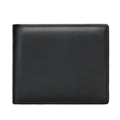 Thin Mens Leather RFID Wallet - Secure Slim Design