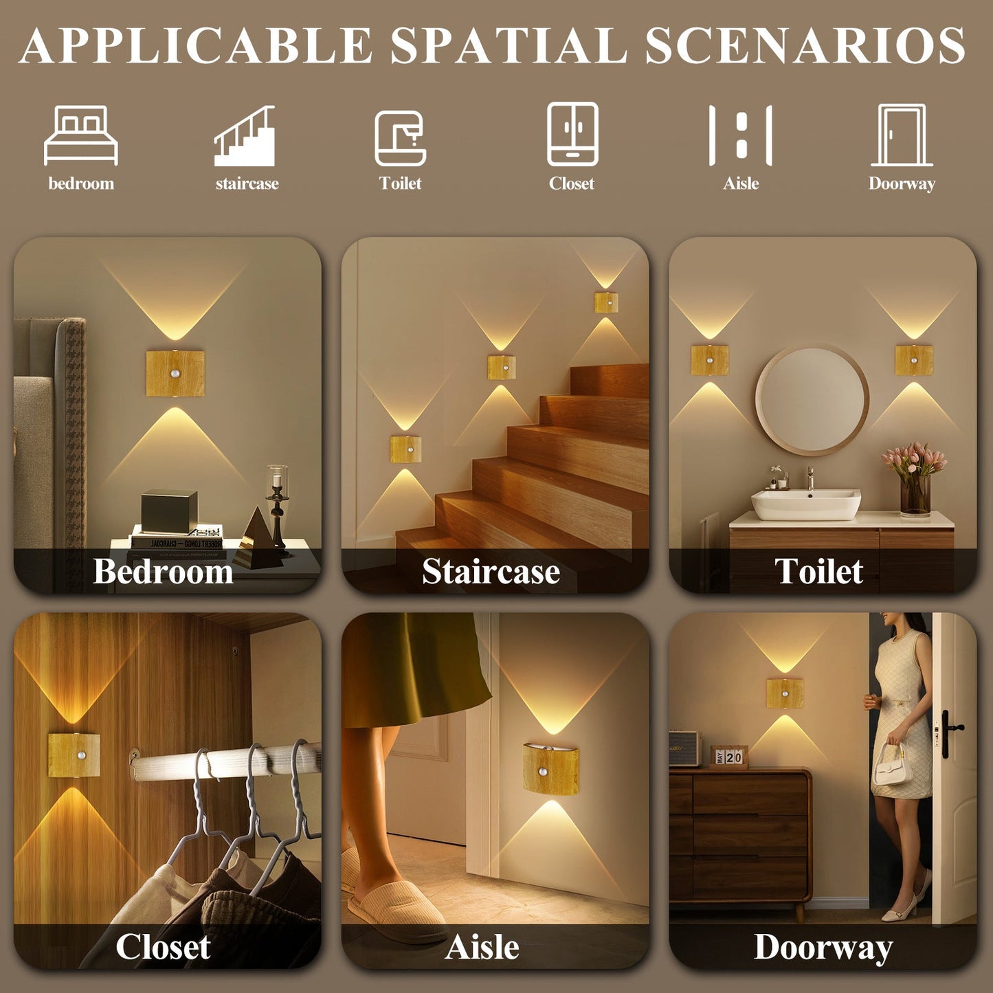 Easy Install LED Motion Sensor Wall Light