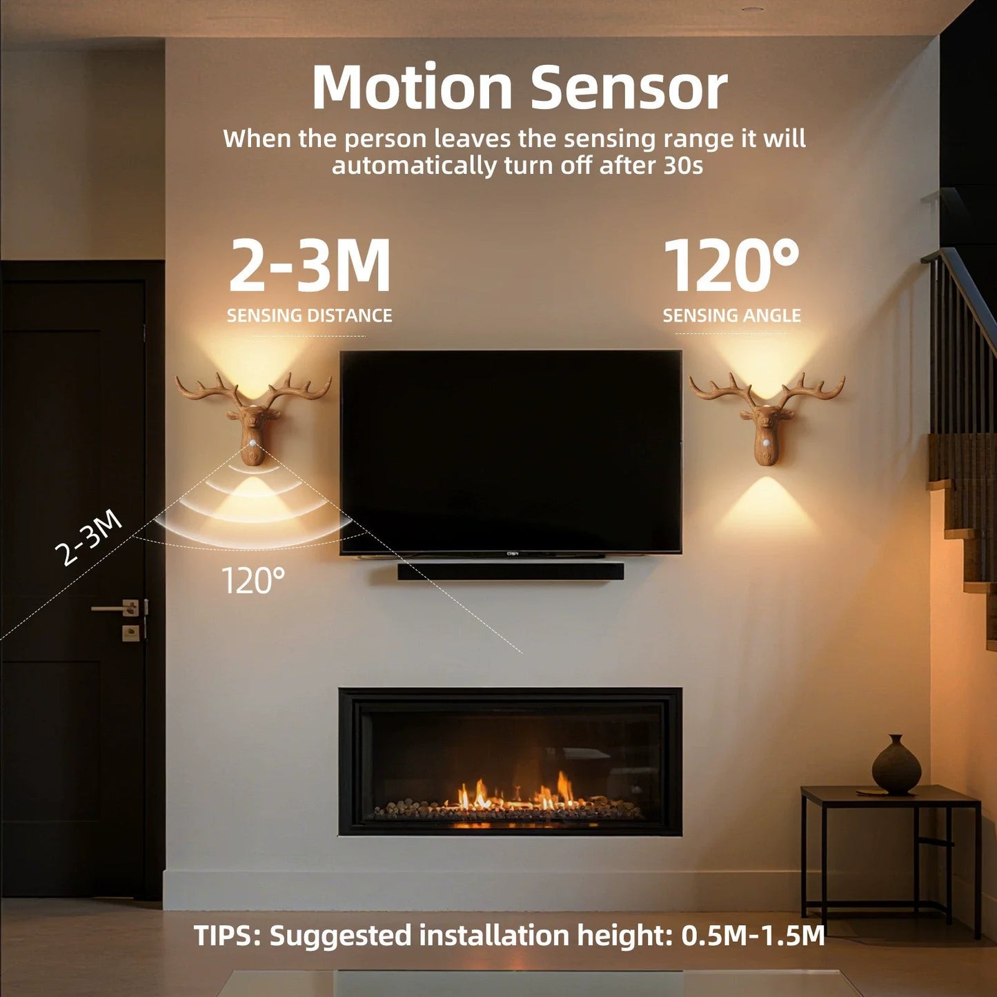 Wireless Battery LED Night Light Motion Sensor Lamp