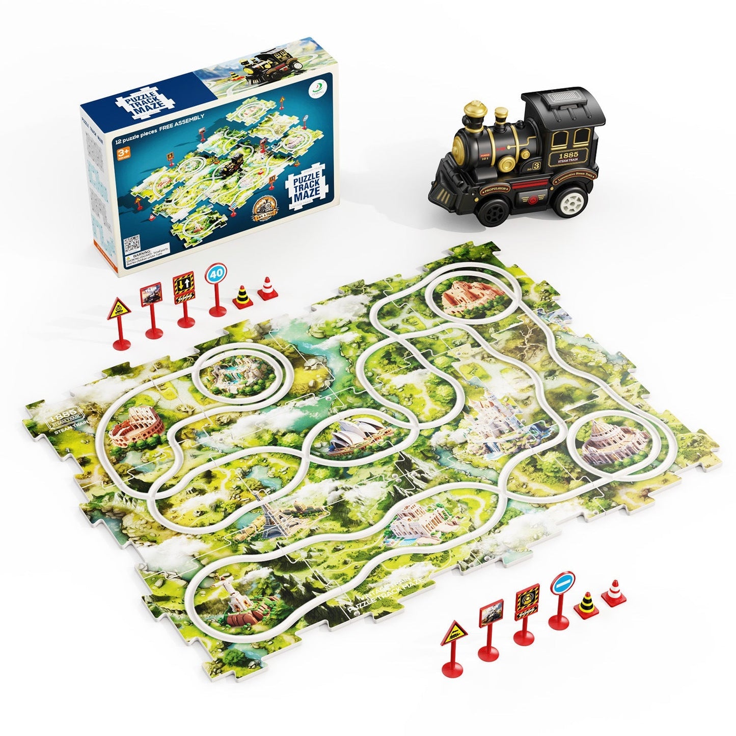 Fun Holiday Train Jigsaw Puzzle Toy