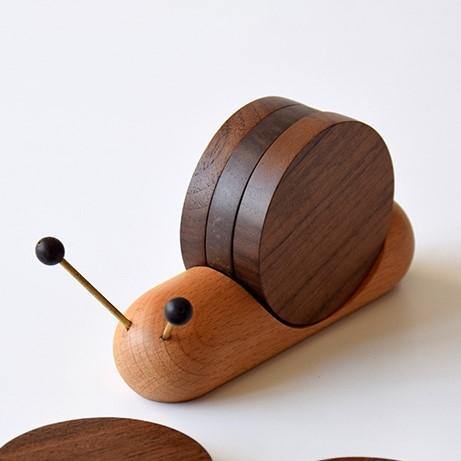 Stylish Snail Coaster Set - Protective and Decorative - Fesara