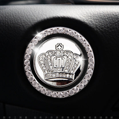 Luxury Crystal Car Starter Button Ring Cover
