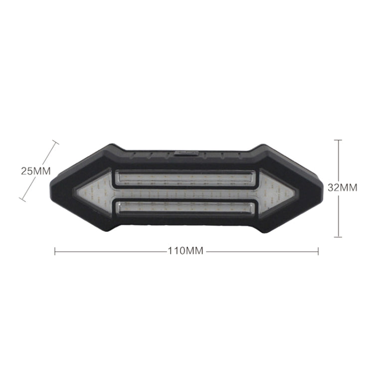Smart Bike Rear LED Warning Light with Remote Control