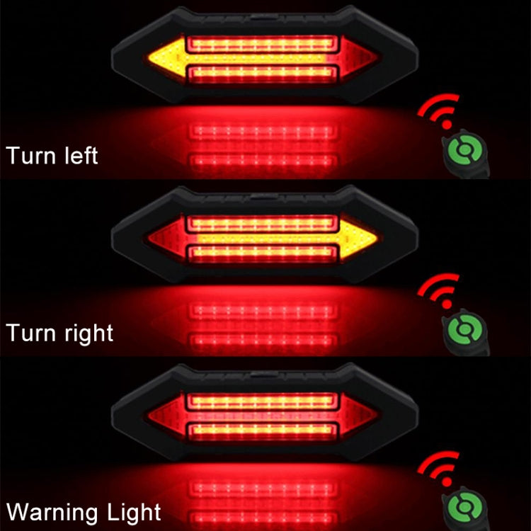 Smart Bike Rear LED Warning Light with Remote Control