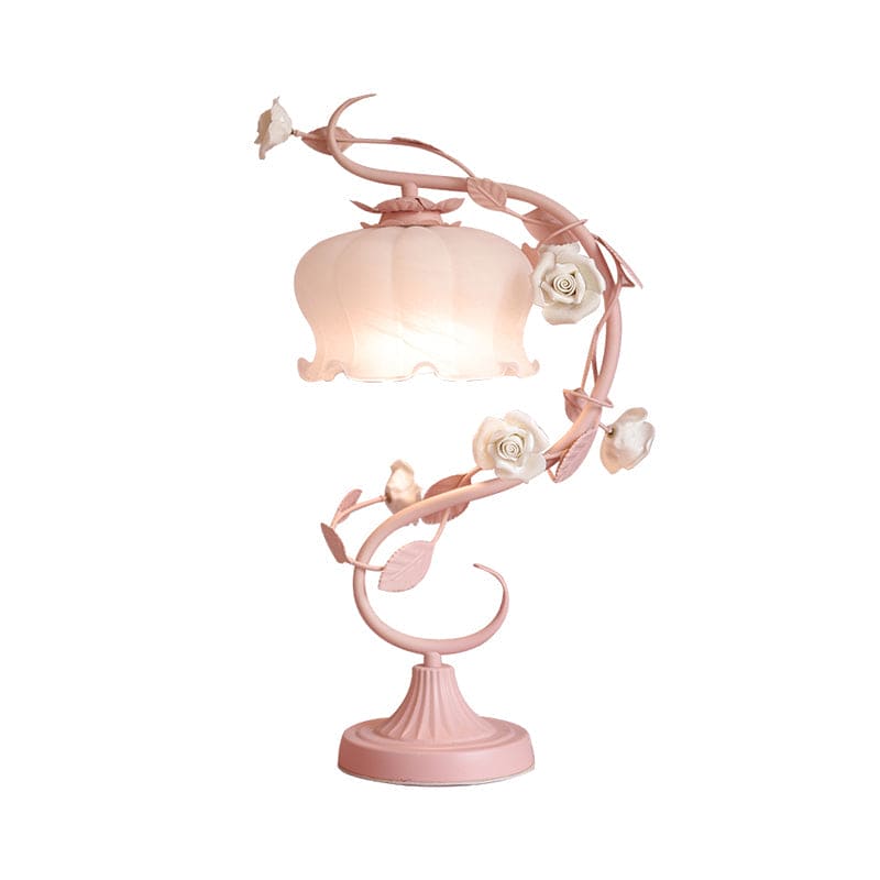 Classic Country Table Lamp - Floral Ceramic Accent