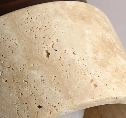 Natural Japanese Style LED Table Lamp with Stone Base