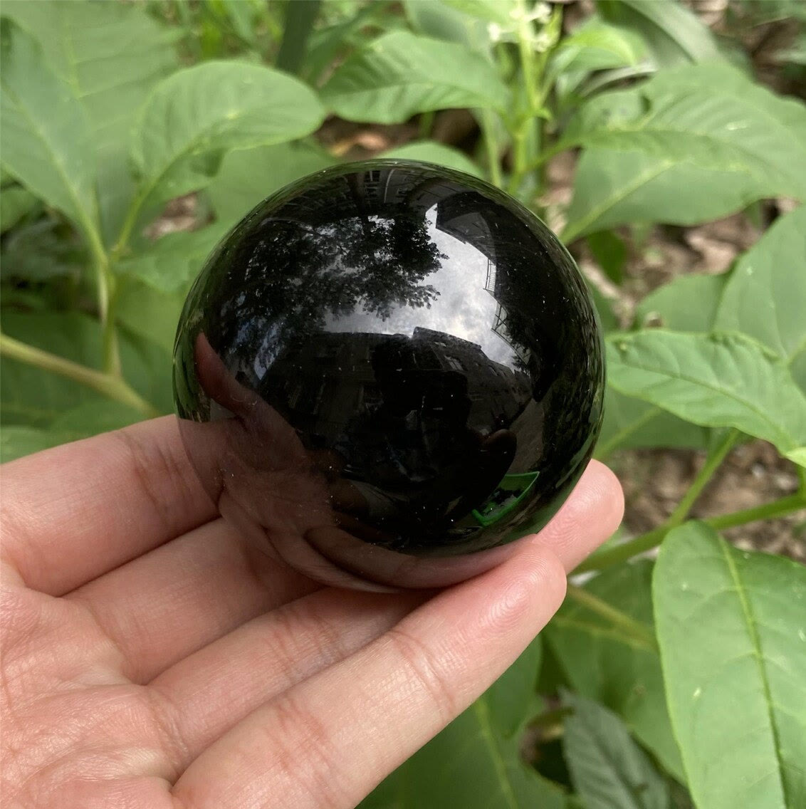 ObsidianSphere | Elegant Natural Crystal Home Décor Accent Piece 2