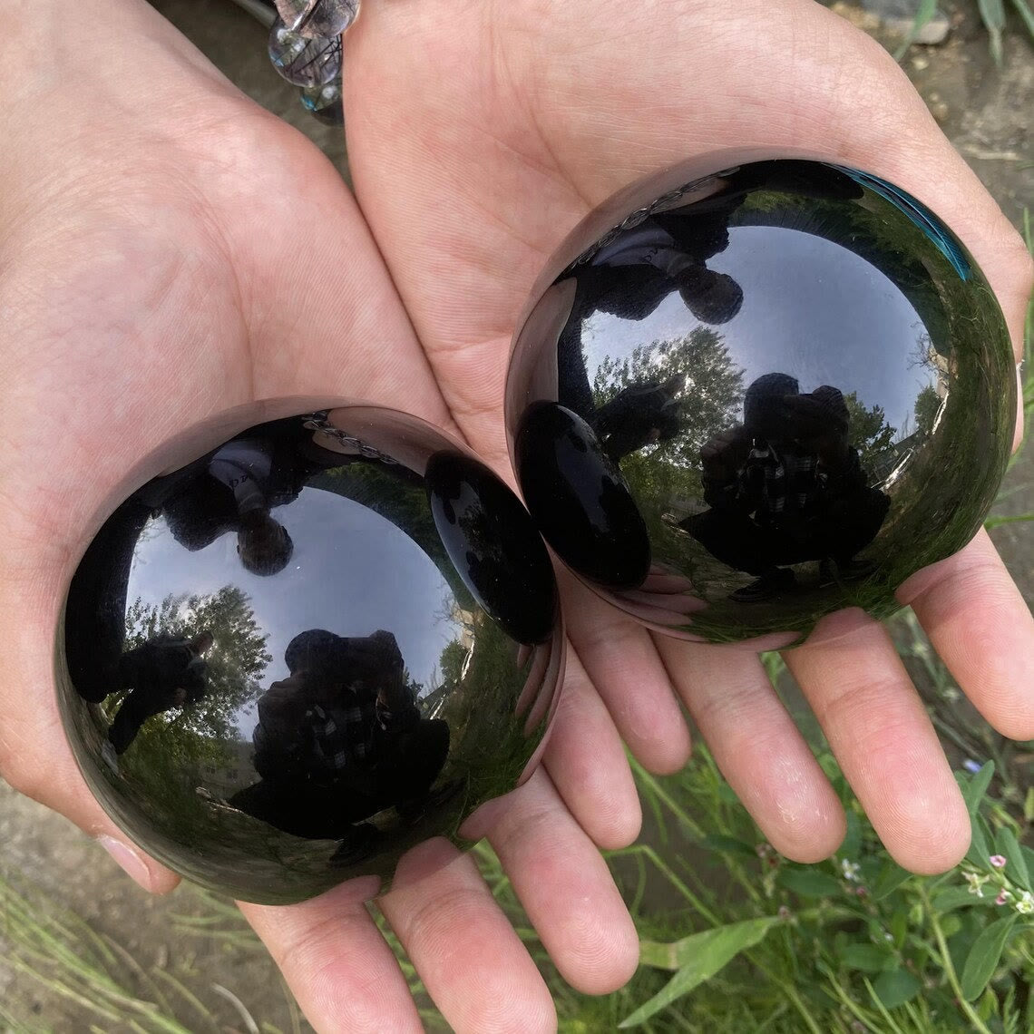 ObsidianSphere | Elegant Natural Crystal Home Décor Accent Piece 3