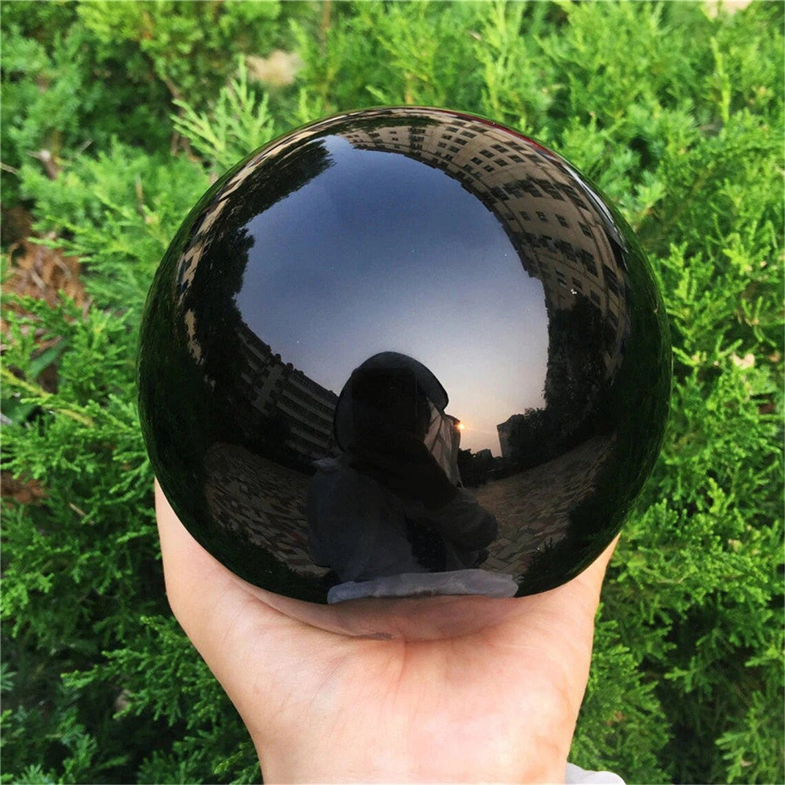 ObsidianSphere | Elegant Natural Crystal Home Décor Accent Piece 4