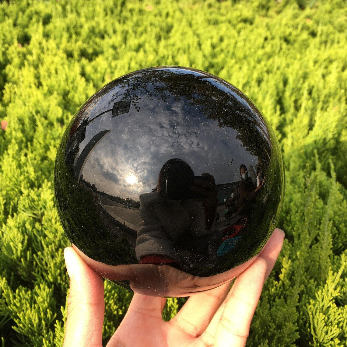 ObsidianSphere | Elegant Natural Crystal Home Décor Accent Piece 5