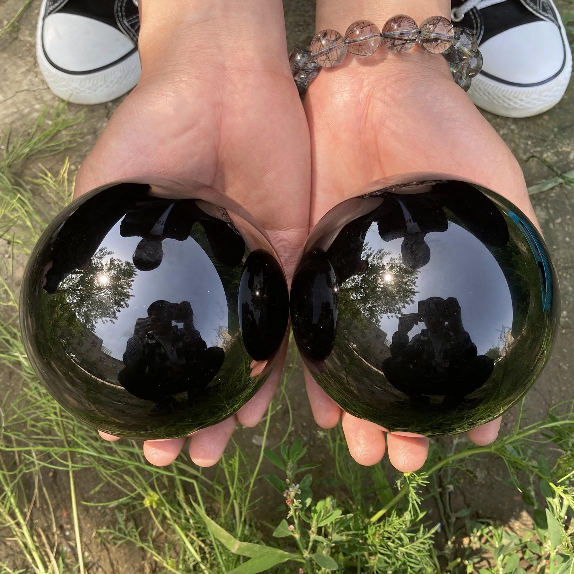 ObsidianSphere | Elegant Natural Crystal Home Décor Accent Piece 6
