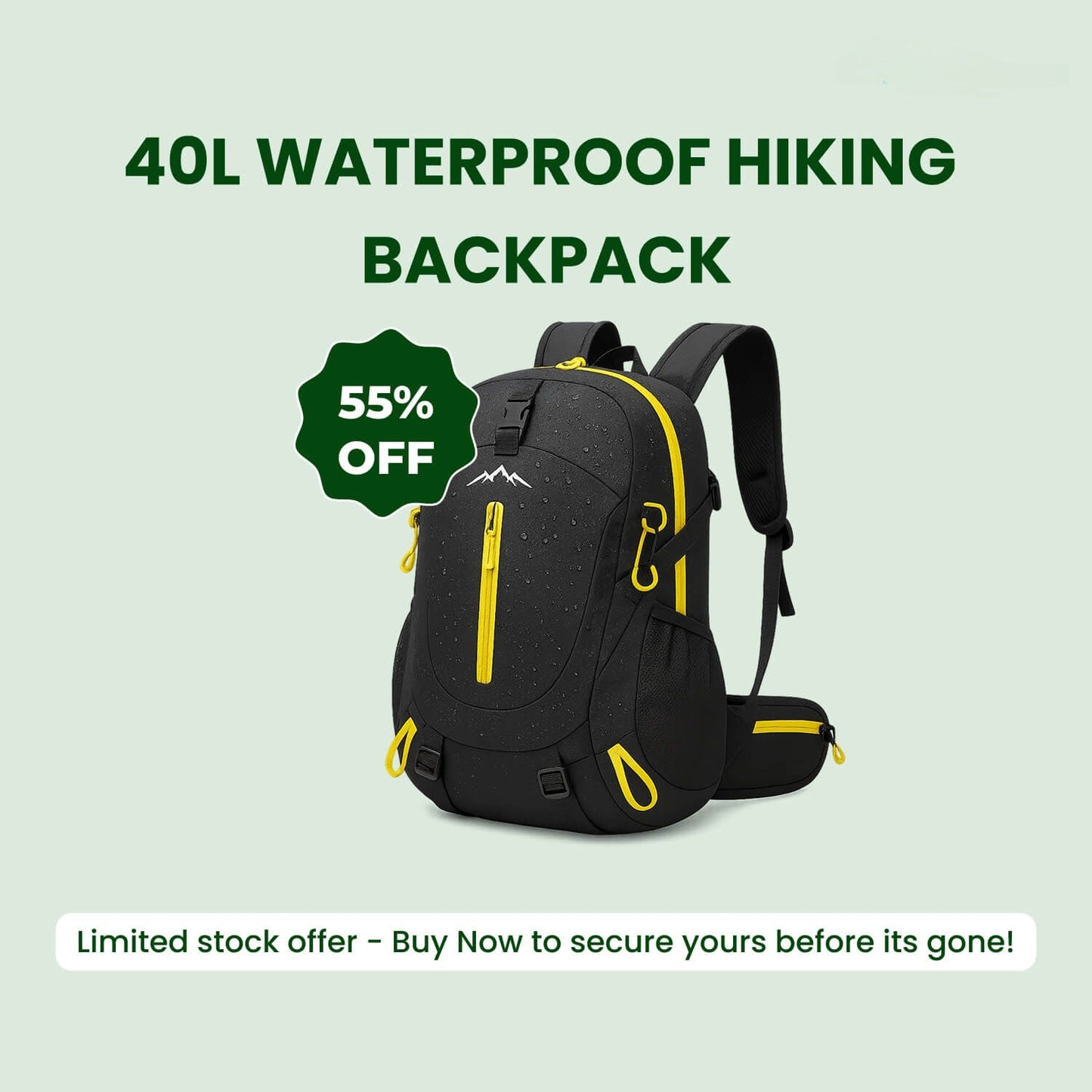 Waterproof Hiking Backpack 40L for Outdoor Travel